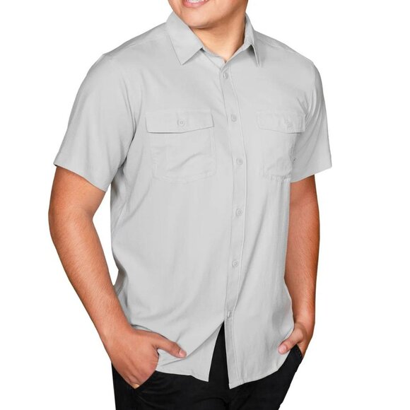 Columbia Men's Short Sleeve Woven Shirt Features:Omni-Shade™ UPF 40 Sun Pr